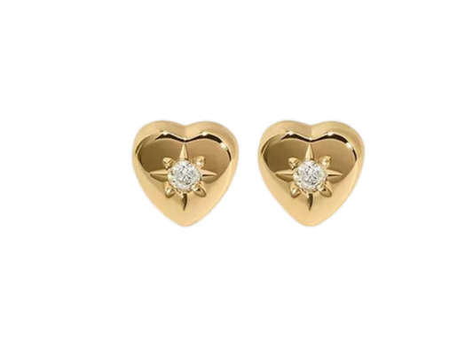 Heart in-starlight studs