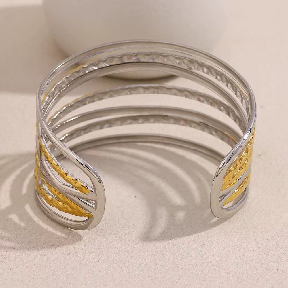 Layered harmony bracelet cuff