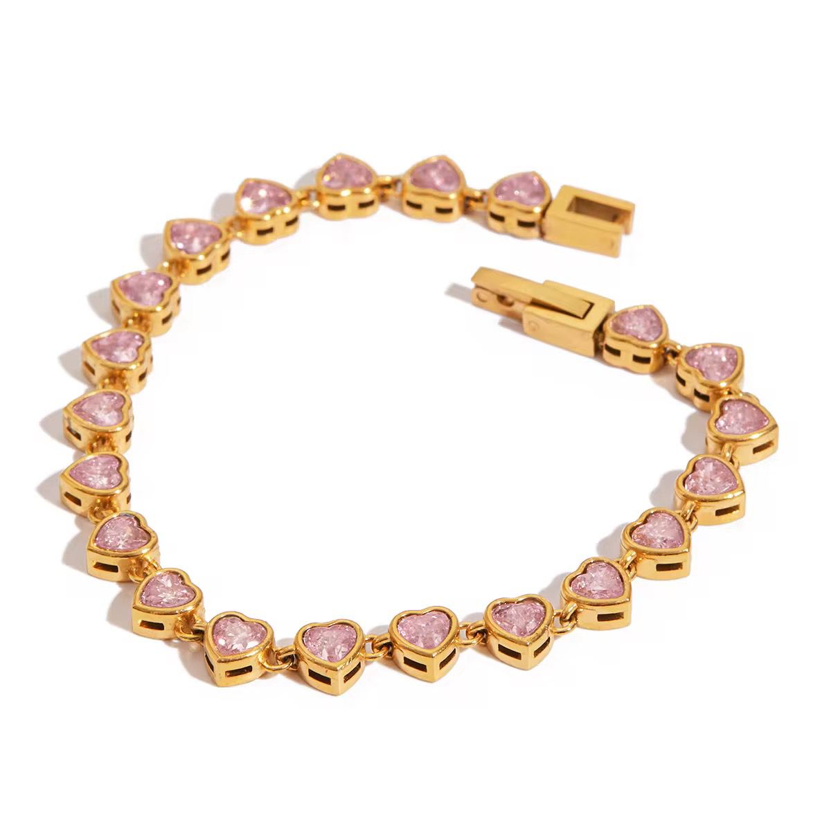 Pink heart bracelets