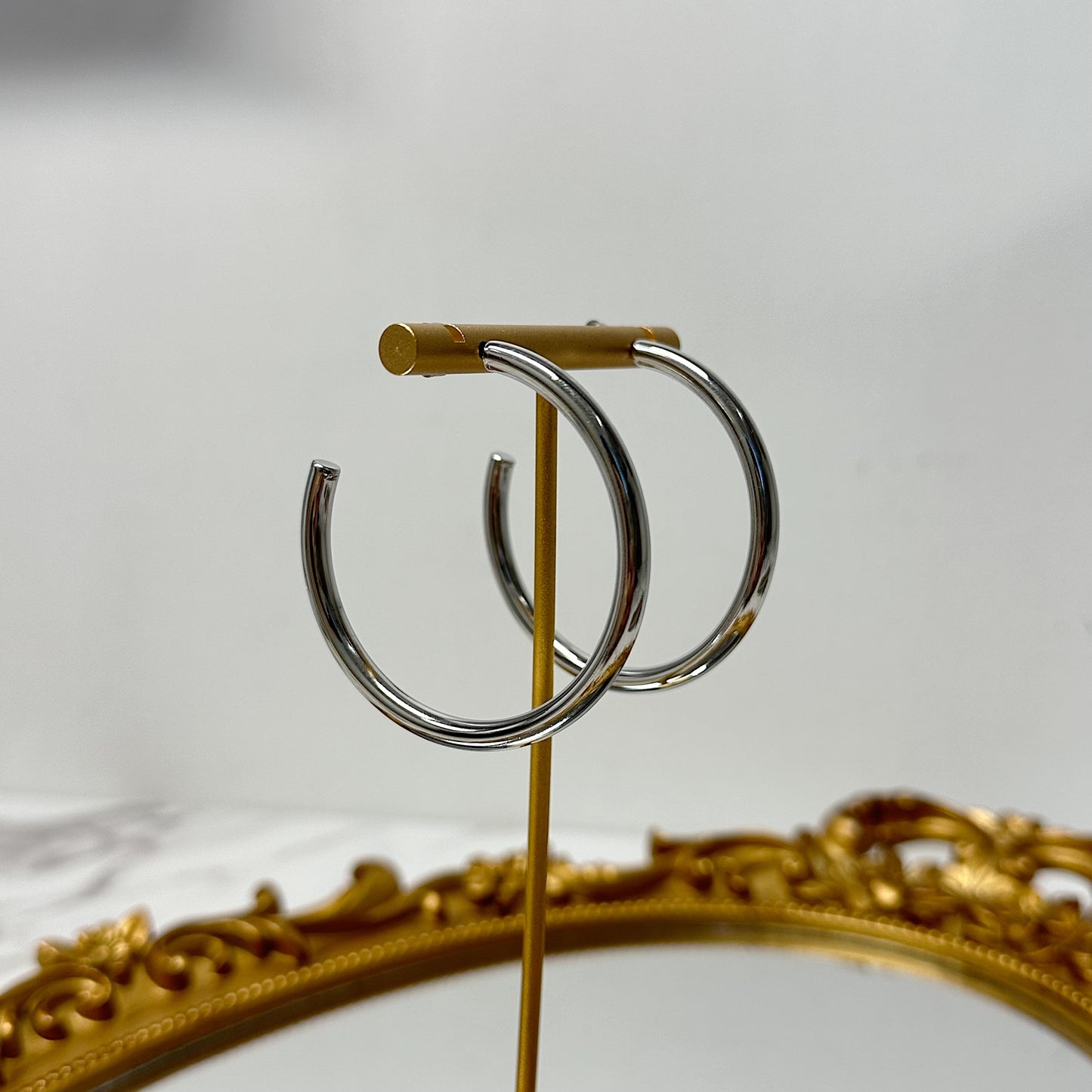 Big silver hoops