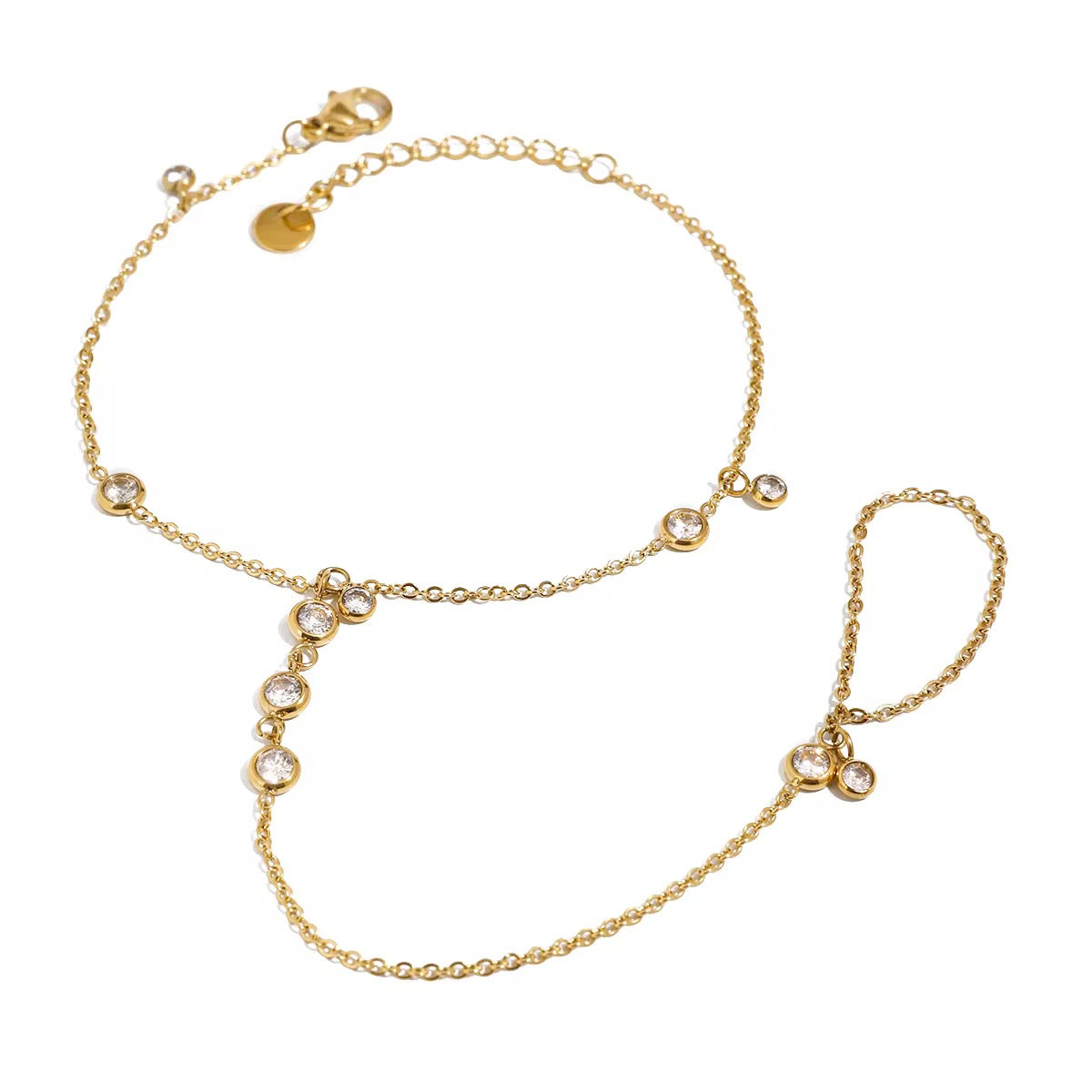 Dainty luxe hand chain
