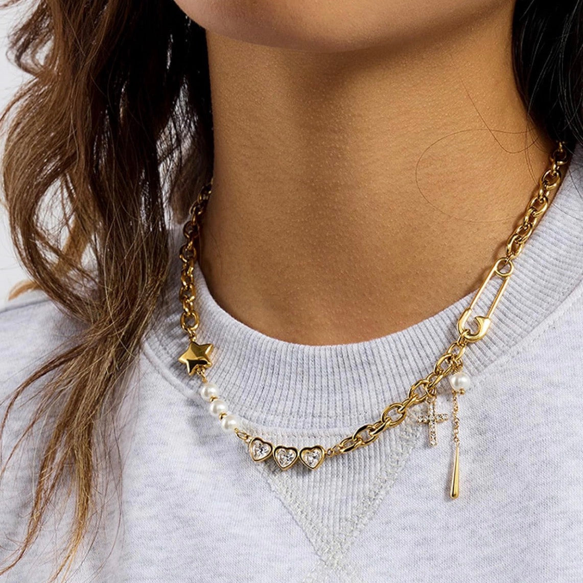 cross charm necklace