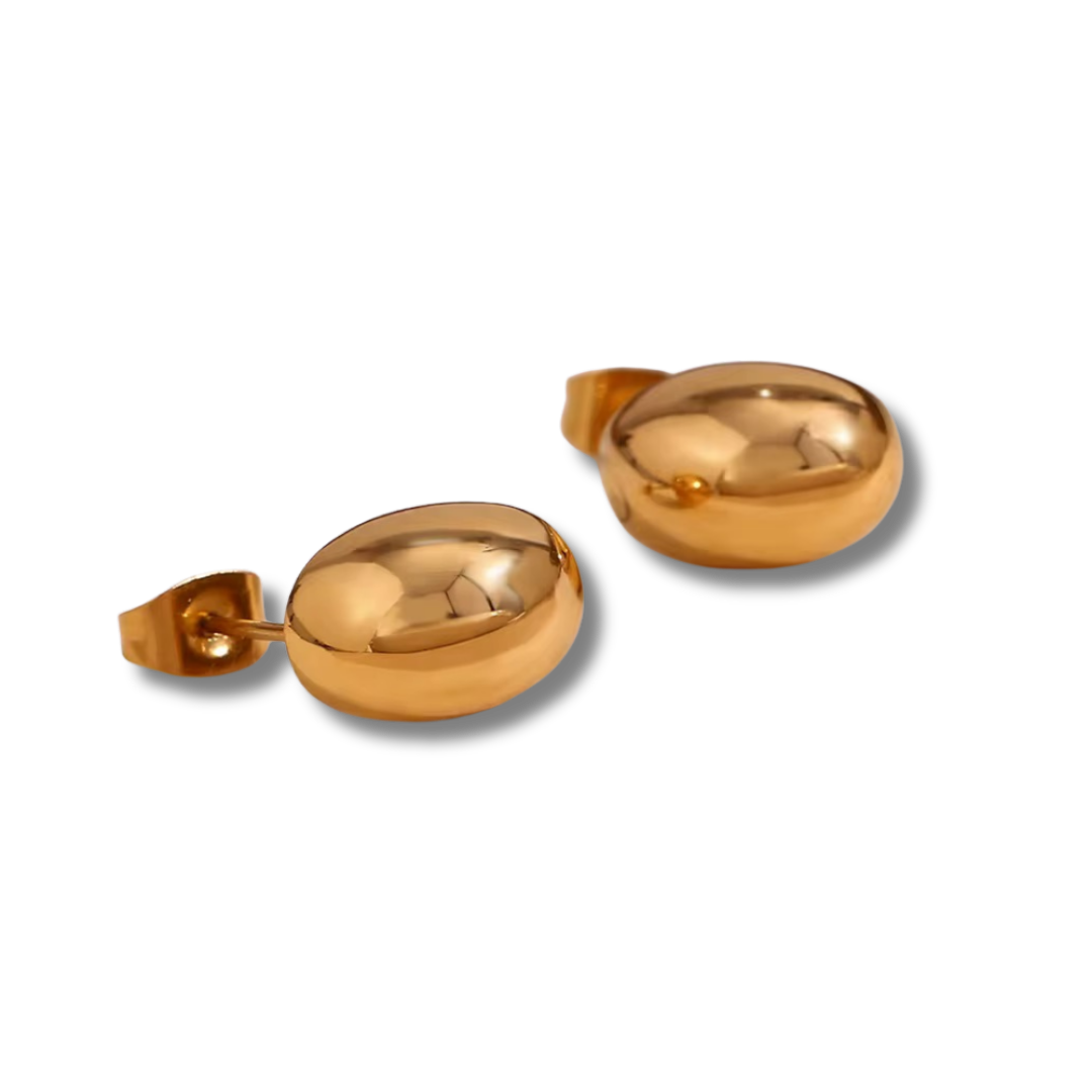 Mini drop gold earrings