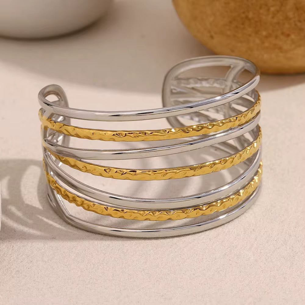 Layered harmony bracelet cuff