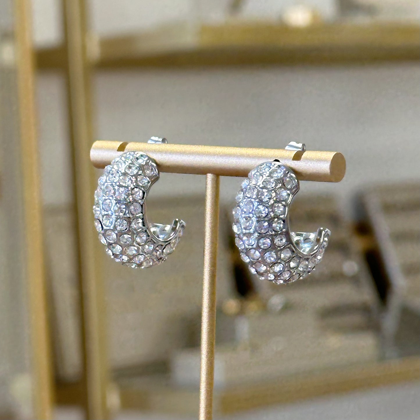 Bella gold zirconia earrings