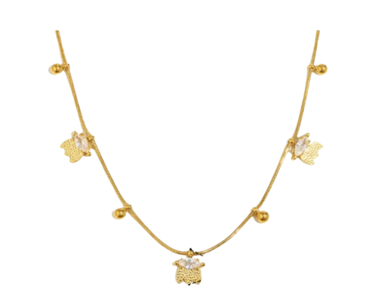 Golden spark necklace