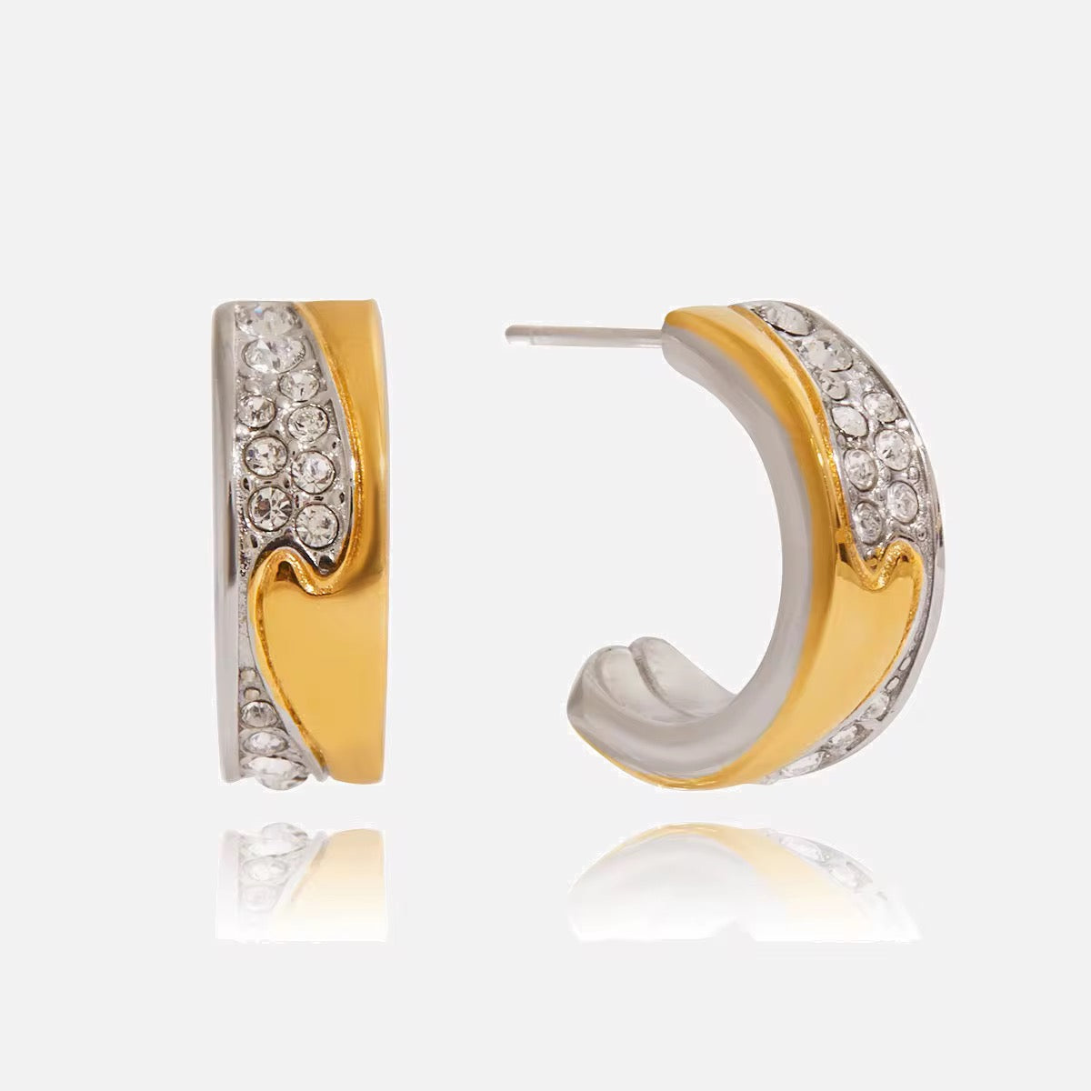 Zoey Bi-color small hoops