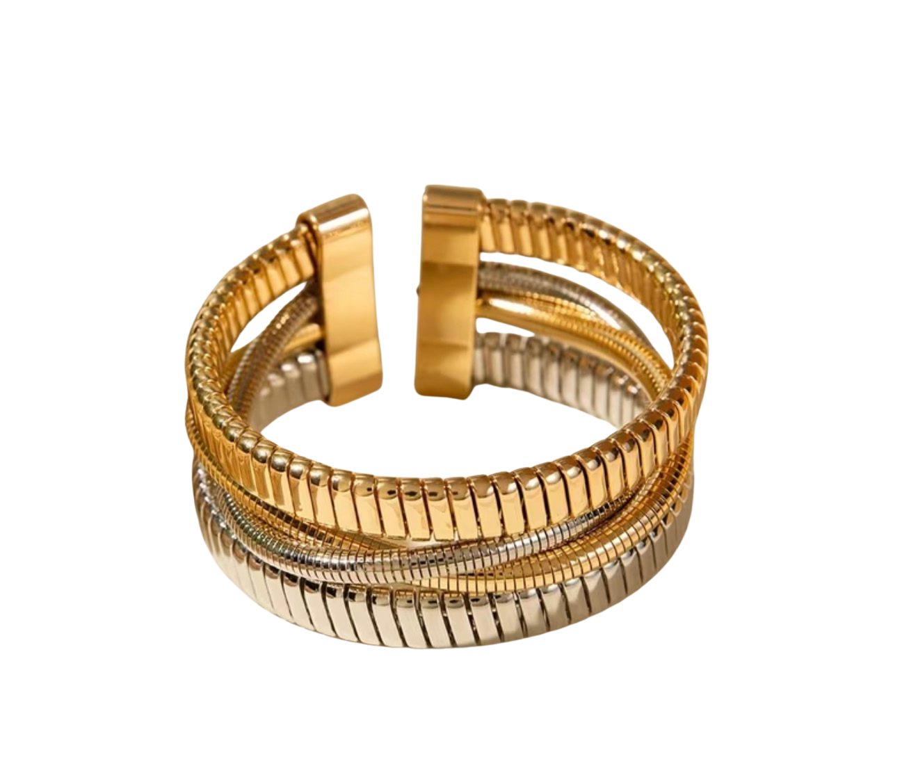 Bi-color triple braided bracelet