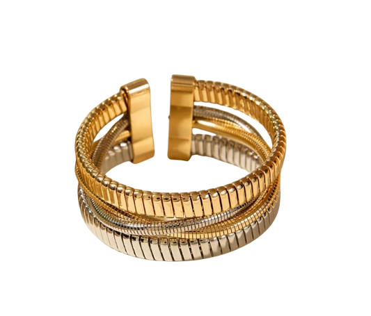 Bi-color triple braided bracelet