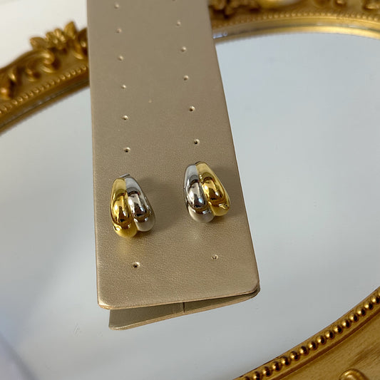 Milany two tone earrings