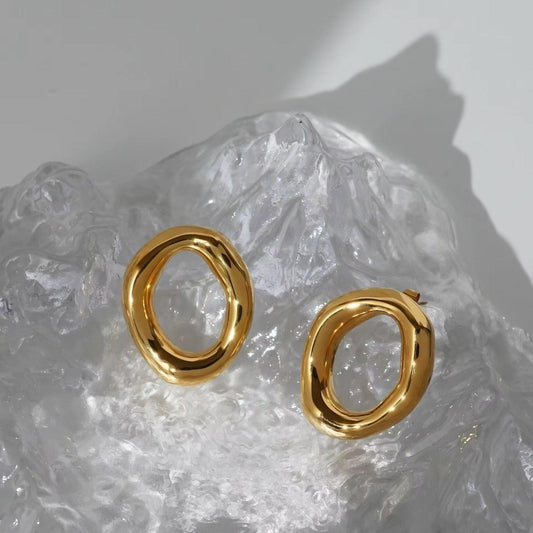 Molten loop earrings