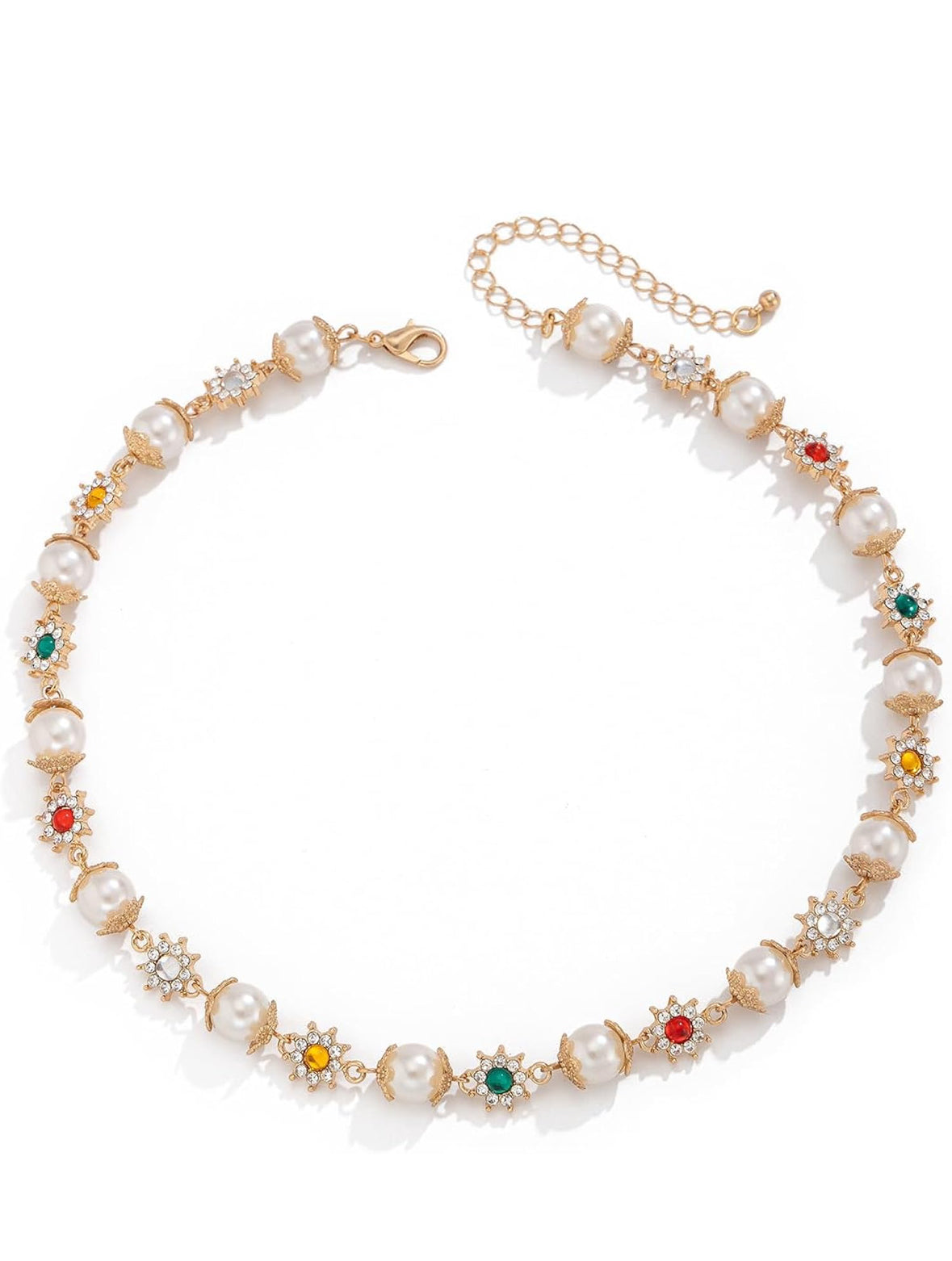pearl petal necklace