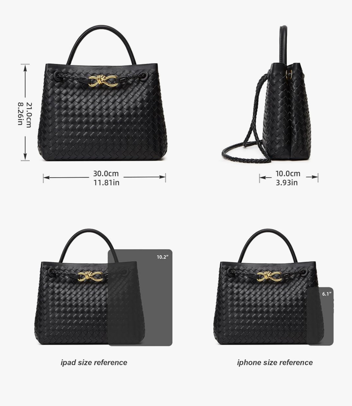 Woven tote bag kiara large
