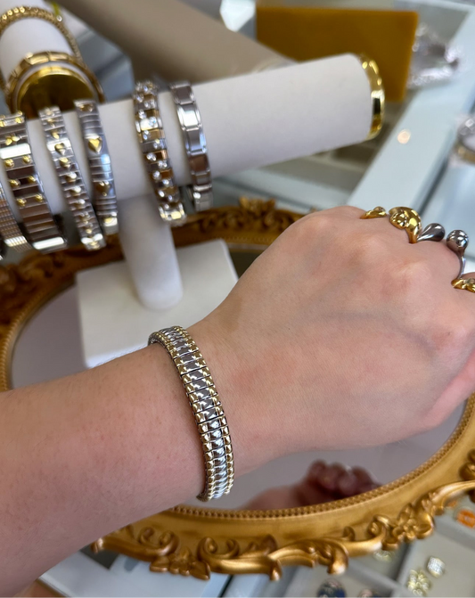 Cindy shiny two tone Bracelet