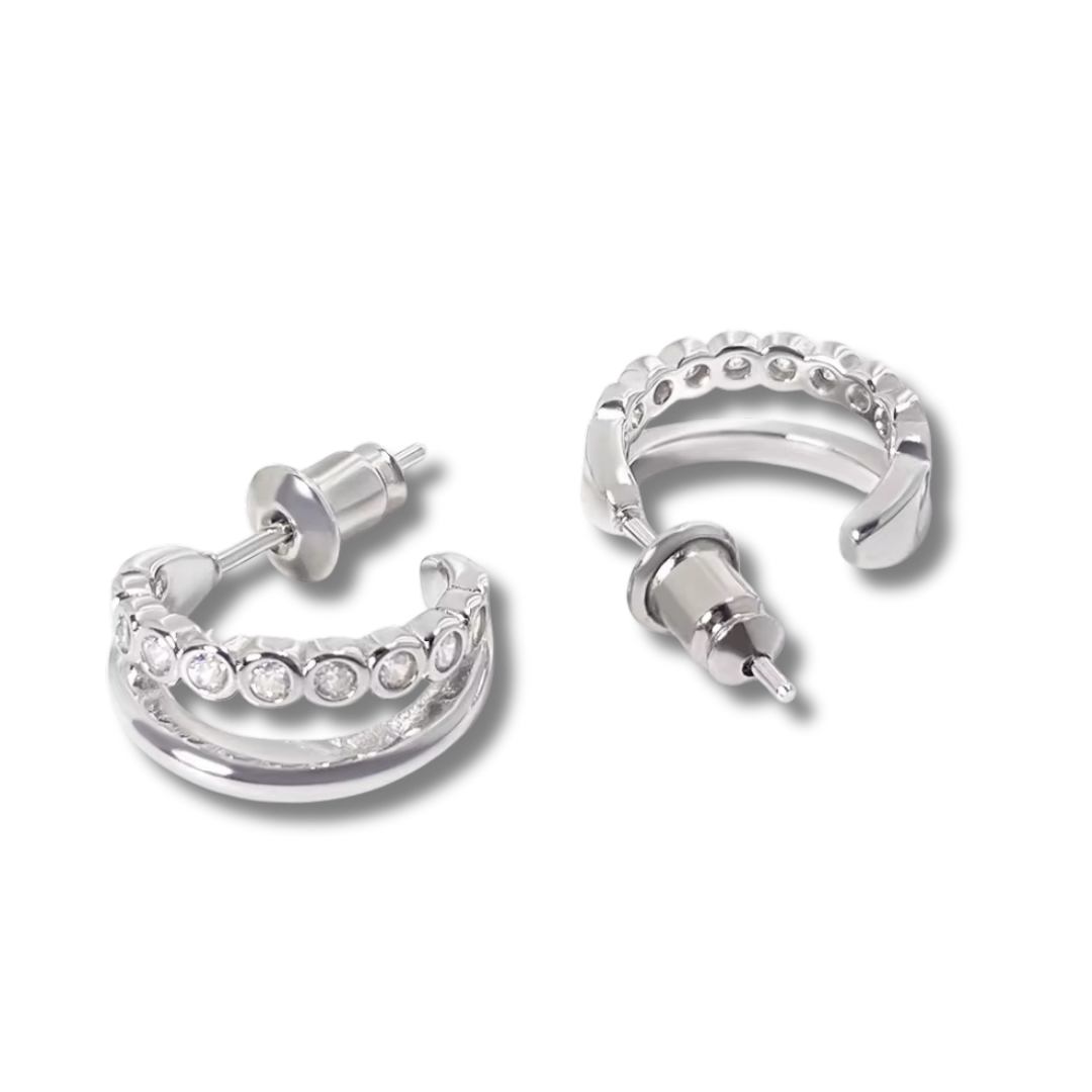 Crystal row studs
