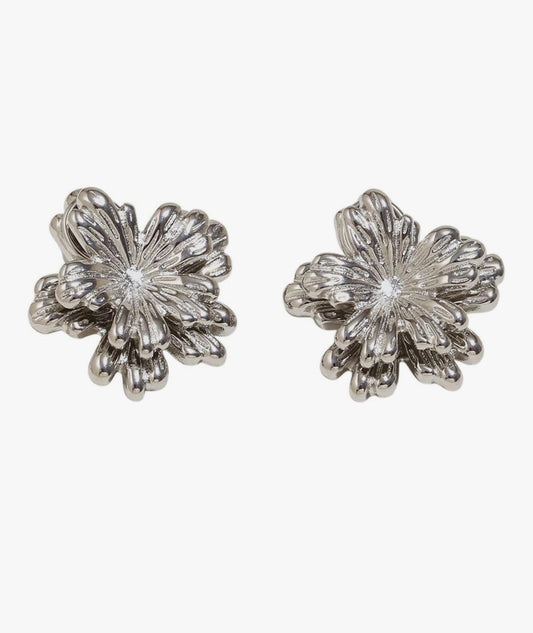 Double layer flower earring