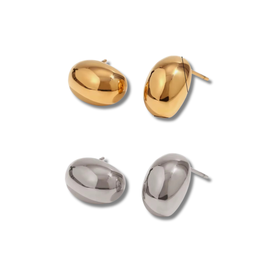 Mini drop gold earrings