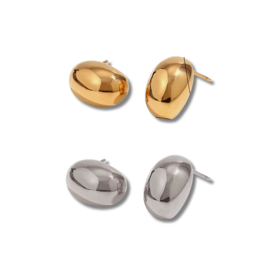 Mini drop gold earrings
