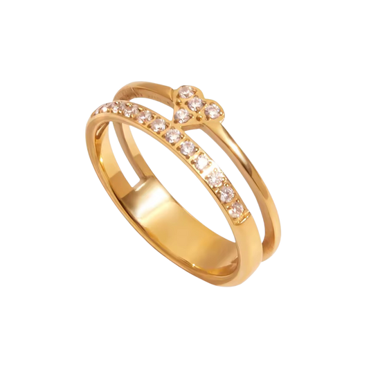 Heart shine ring