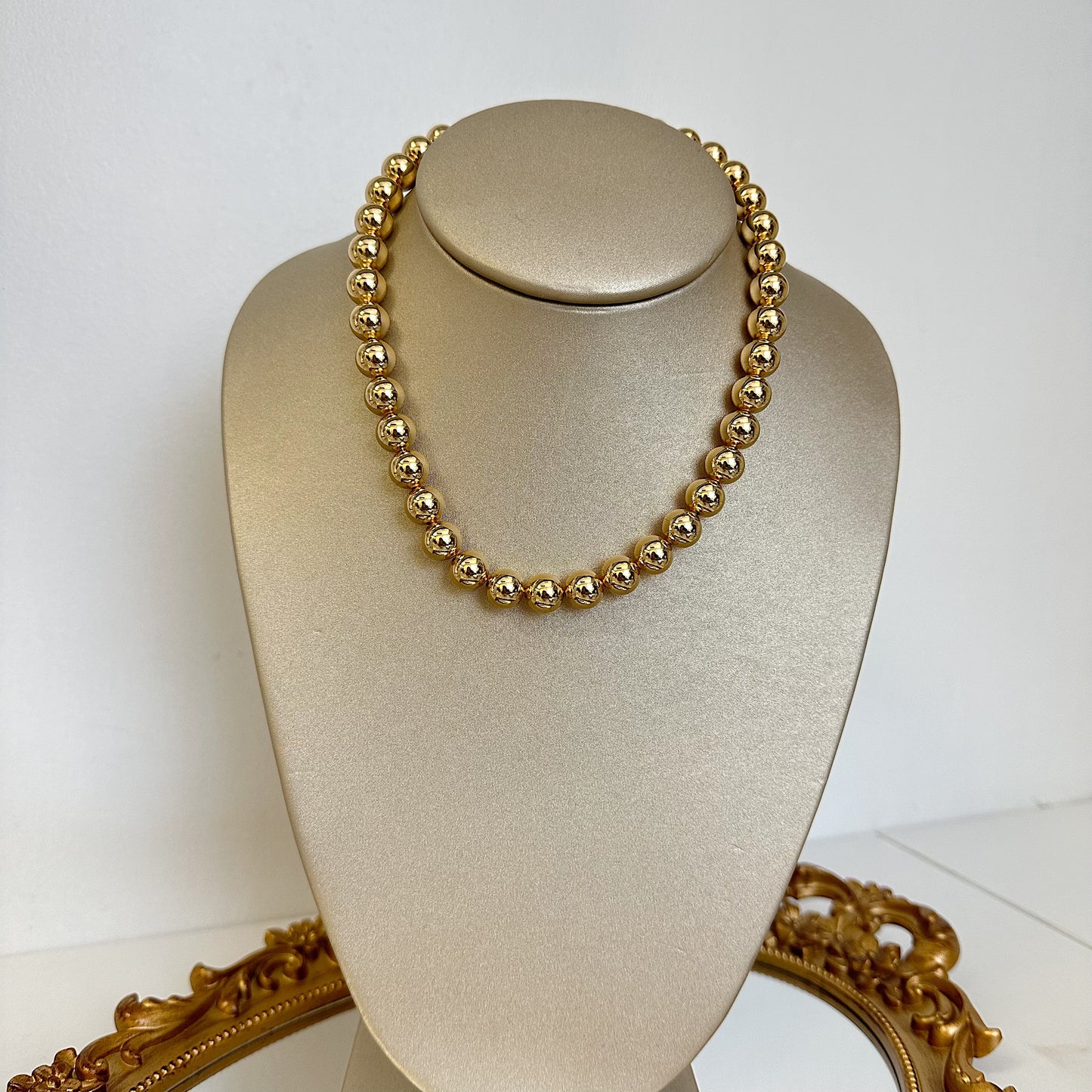 Blanca beads gold necklace