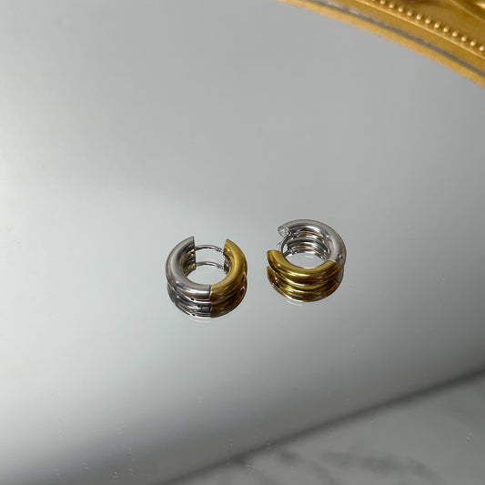 Vienna two tone earrings