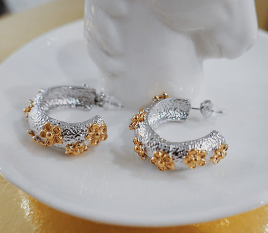 Double color flower hoop