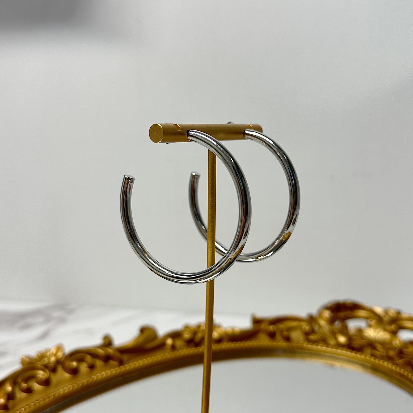 Big silver hoops