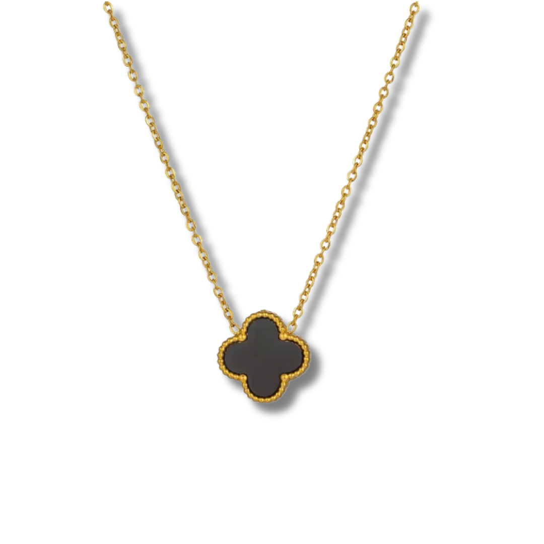 Black clover necklace