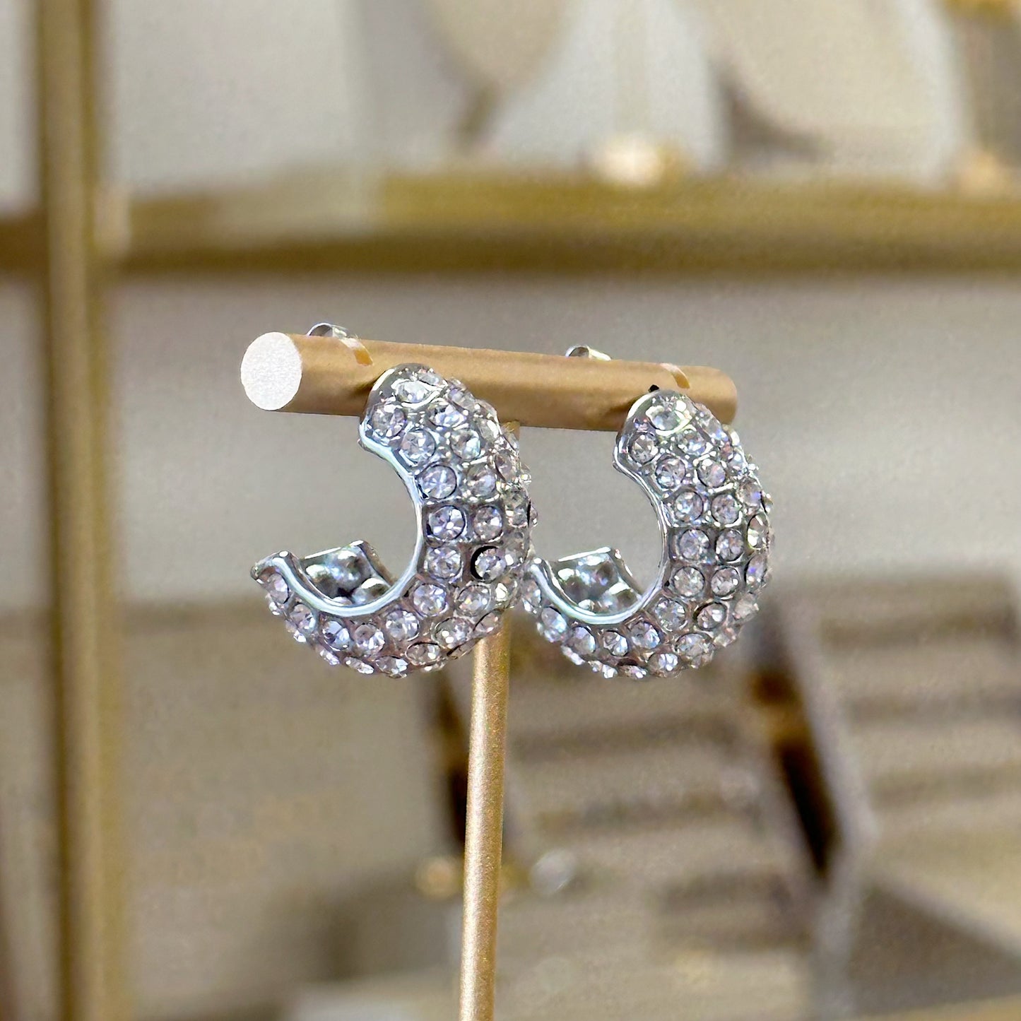 Bella gold zirconia earrings
