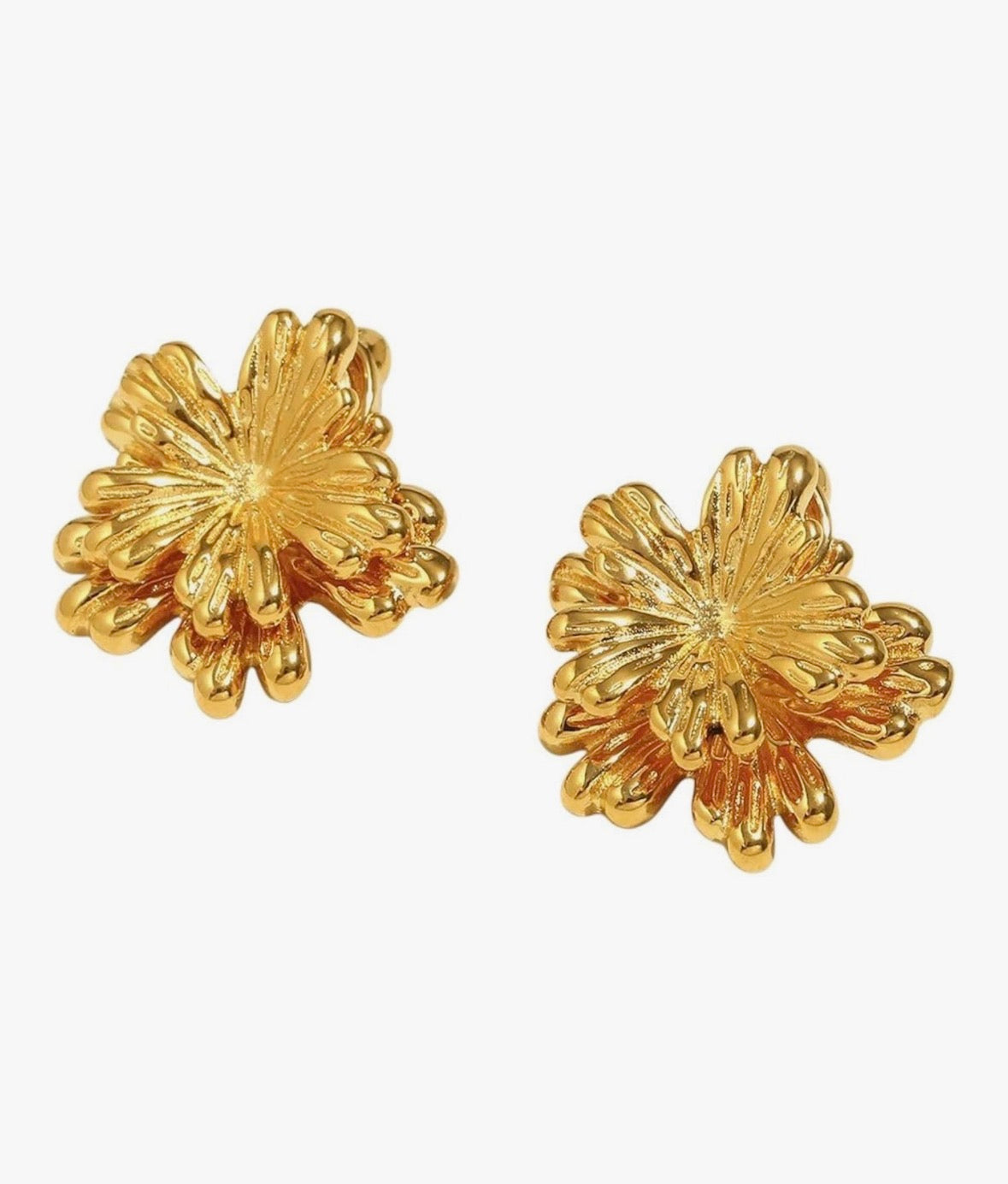 Double layer flower earring