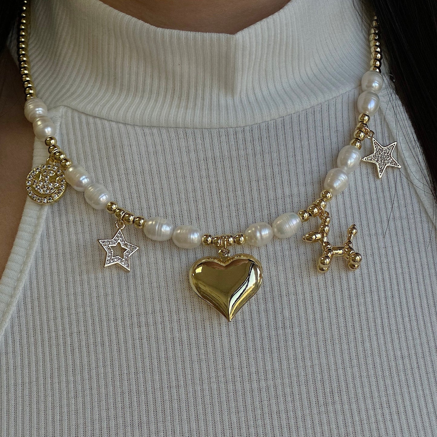Violet charm necklace