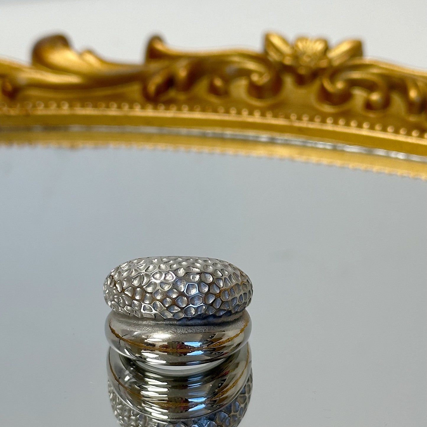 silver chunky ring