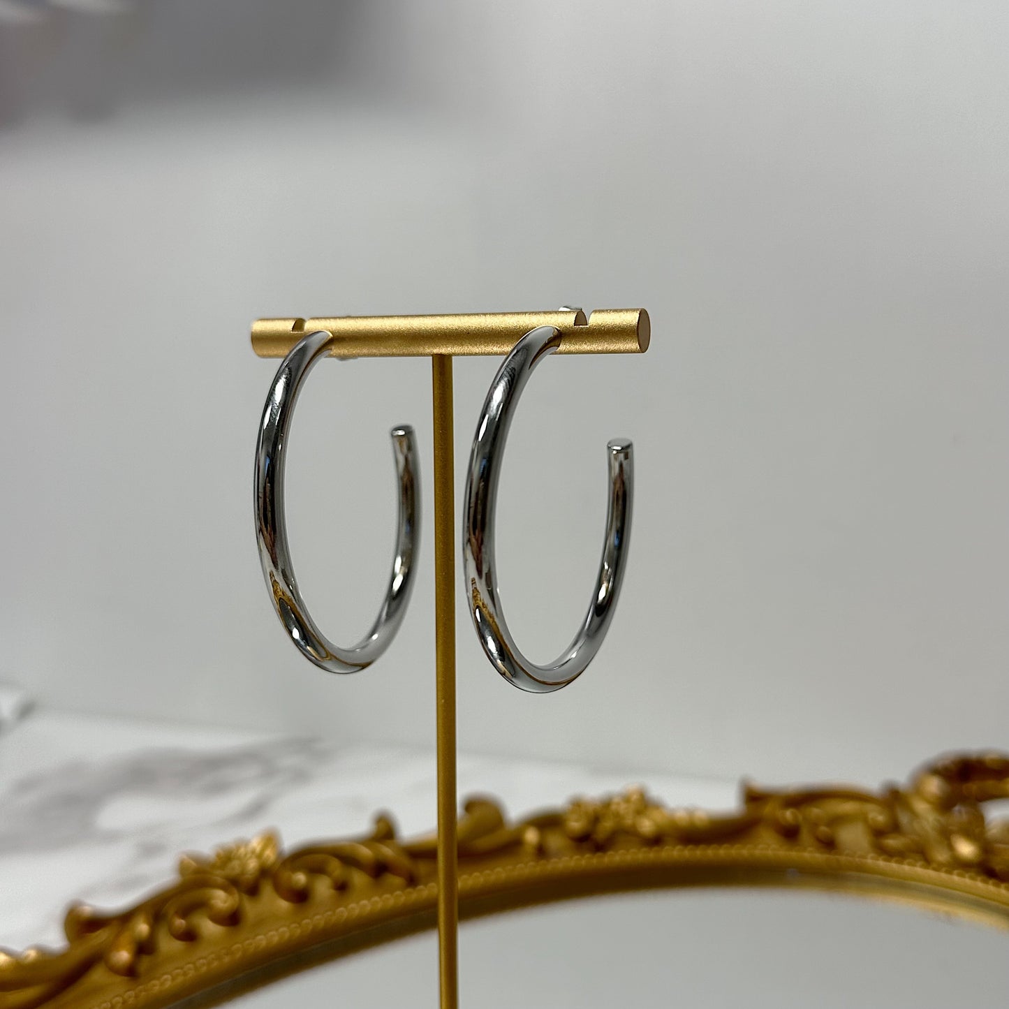 Big silver hoops