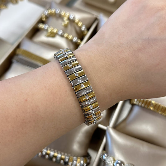 Antonella two tone bracelet