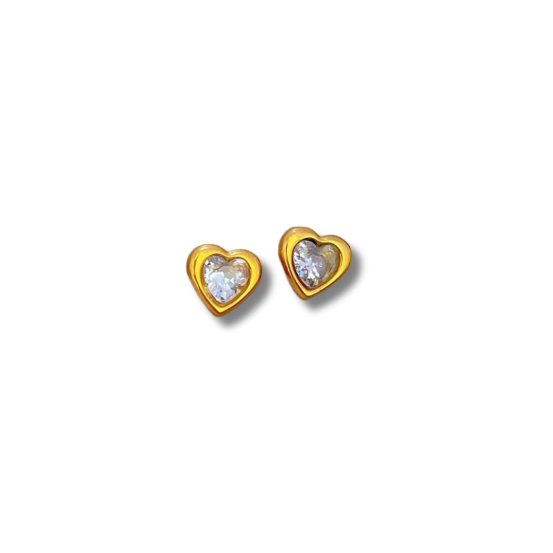 Crystal kiss studs