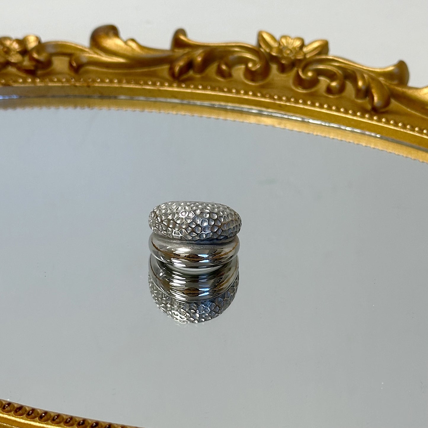 silver chunky ring