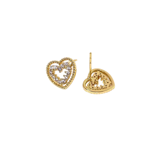 Zirconia heart studs
