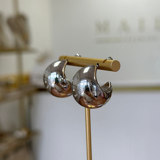 Globe Silver Earrings