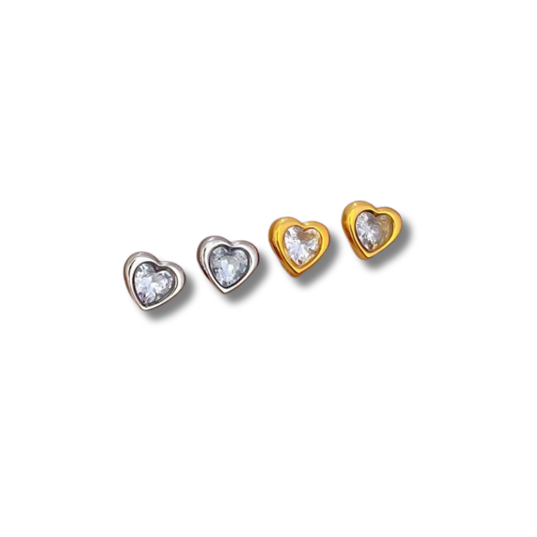 Crystal kiss studs
