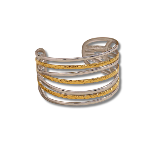 Layered harmony bracelet cuff