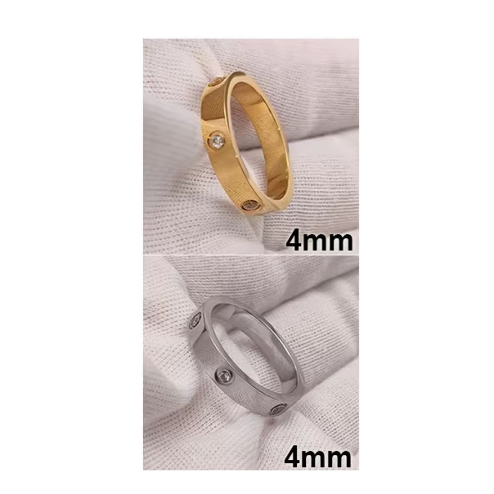 Cart Dupe thin small ring with zirconias