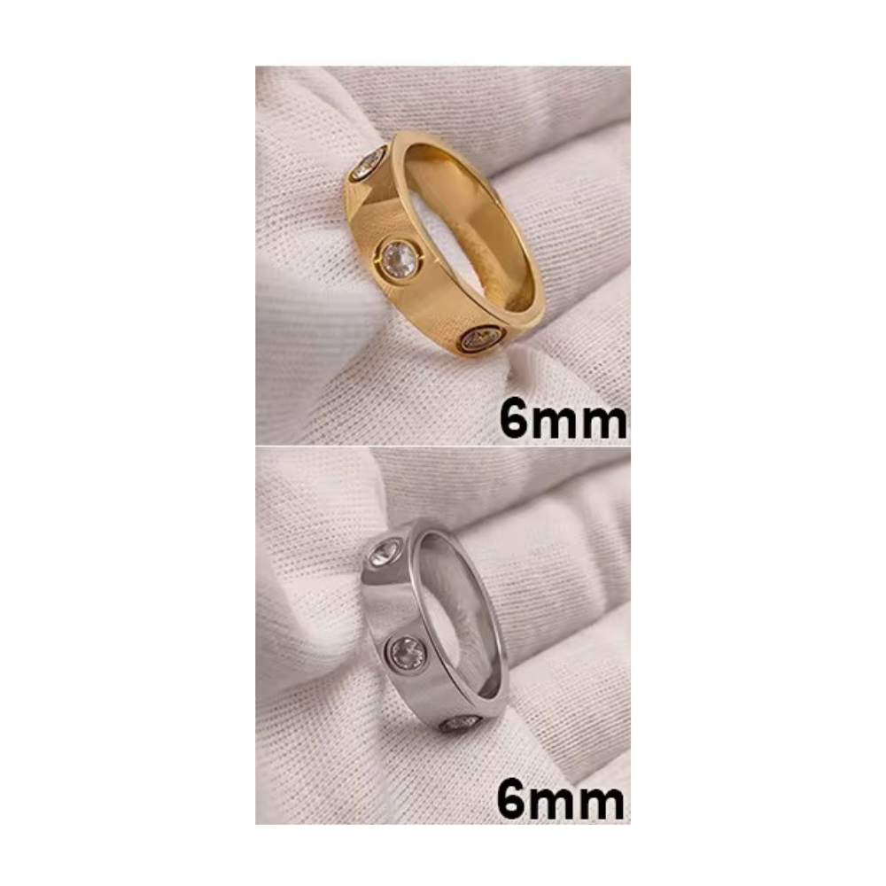 Cart dupe big ring with zirconias