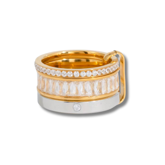 Triple Bridget bicolor ring