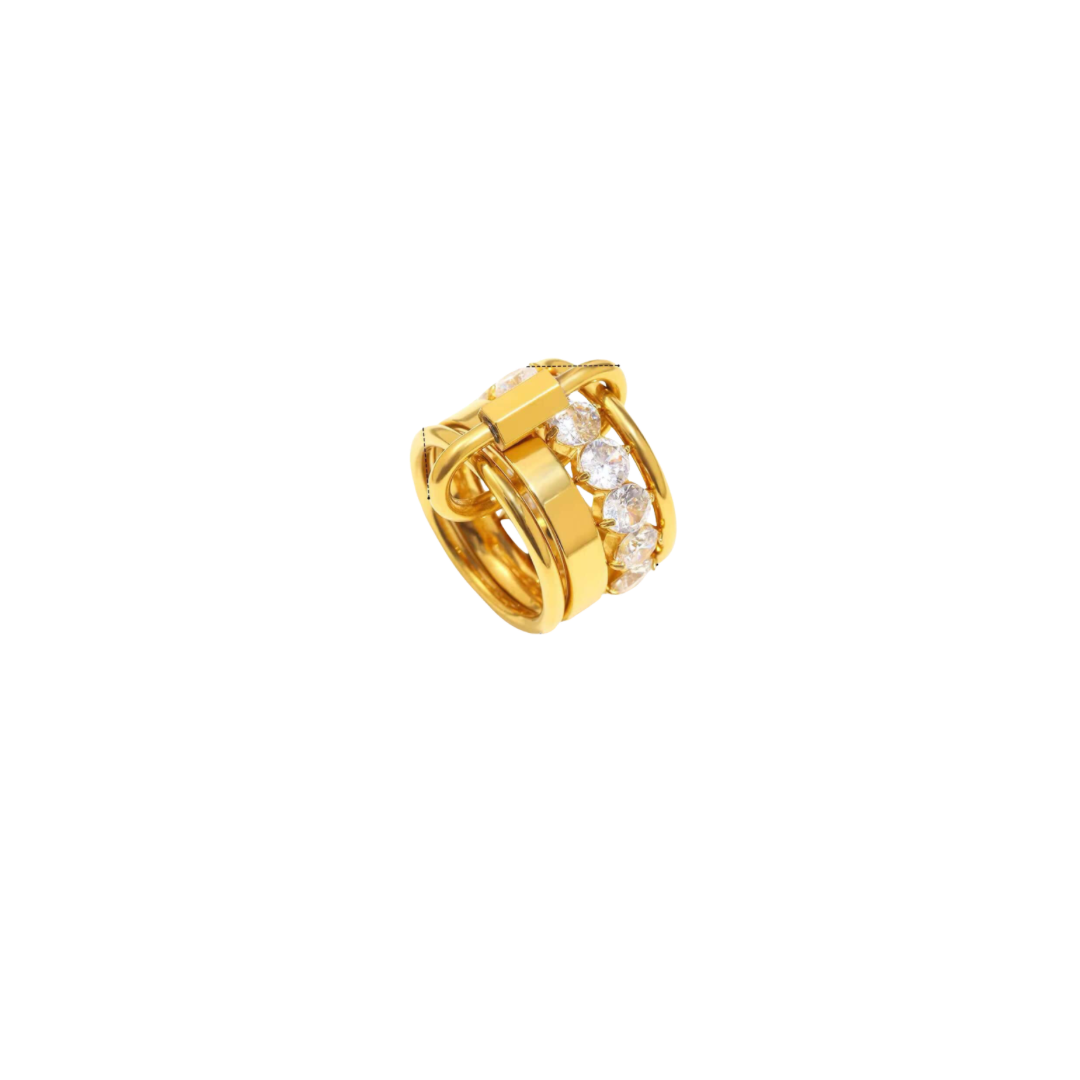 Golden stack ring