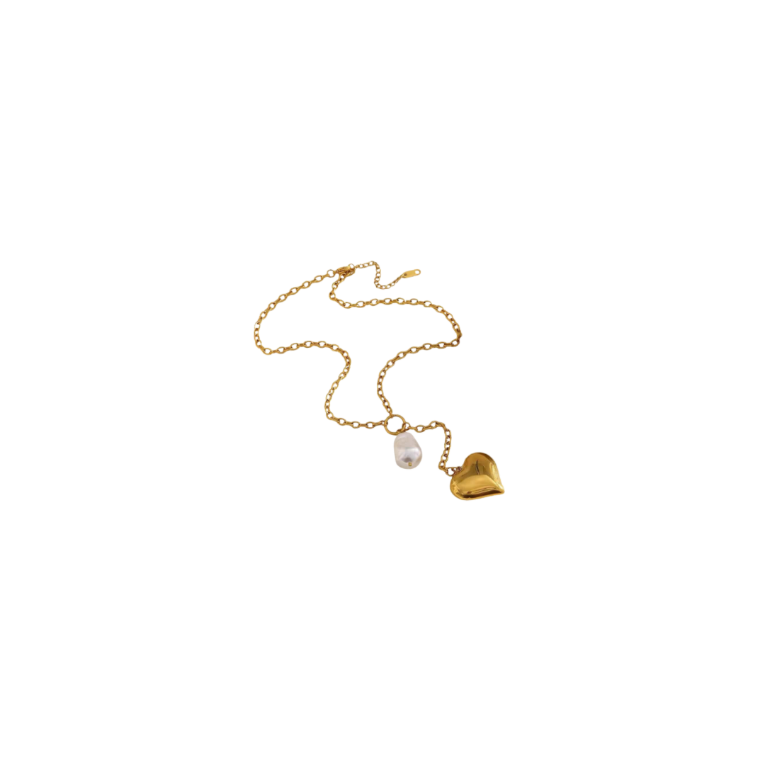 Golden romance drop necklace