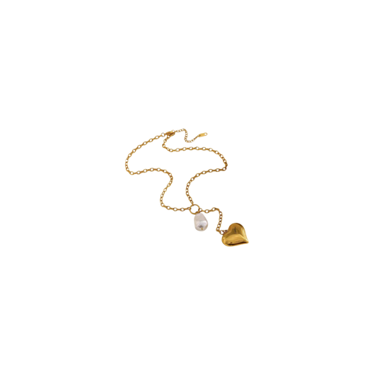 Golden romance drop necklace