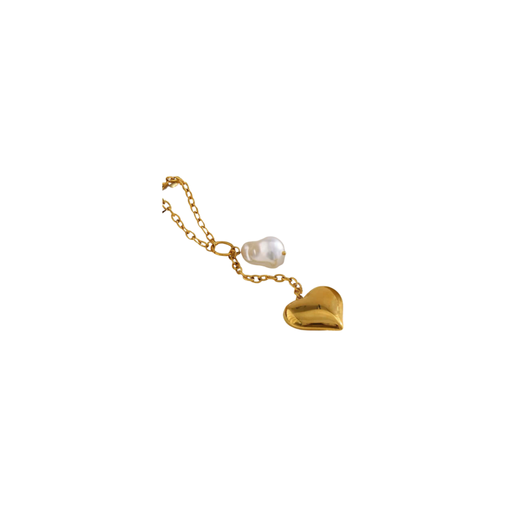 Golden romance drop necklace
