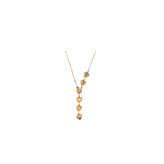 Golden heart drop necklace