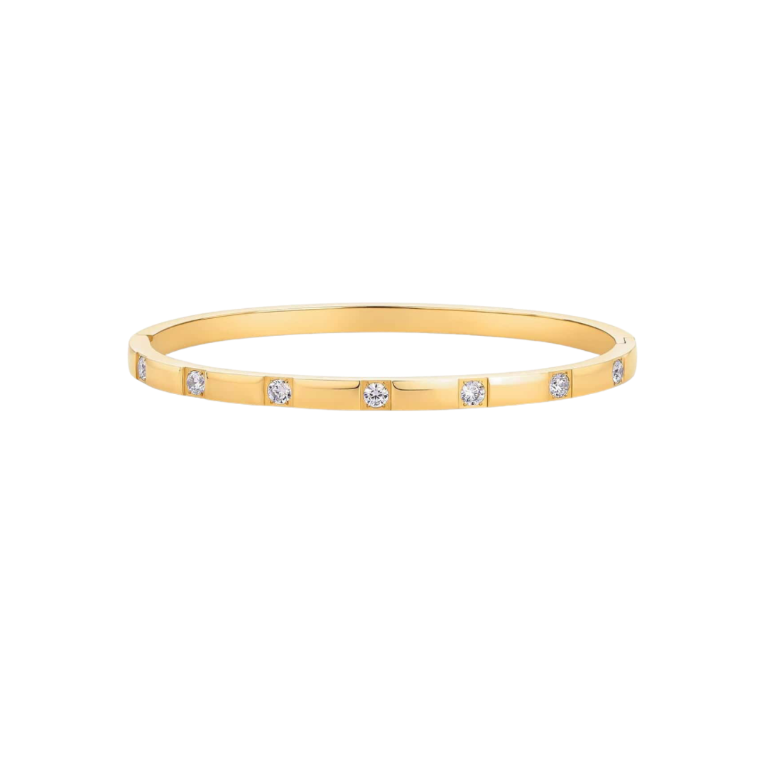 Golden zirconia bracelet