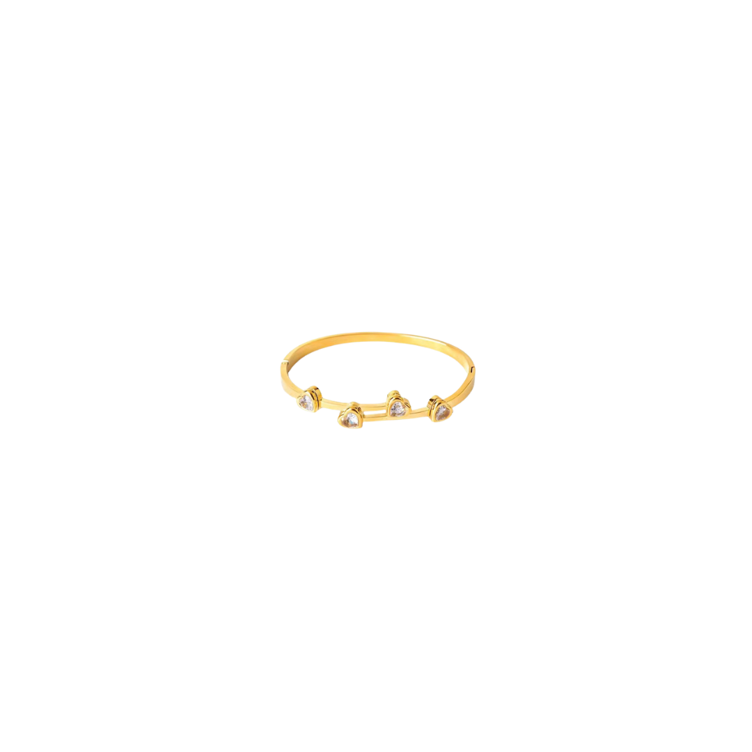 Crystal heart gold